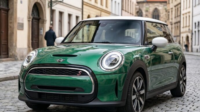 ミニクーパー　乗る　女